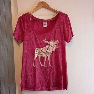 Alaska Graphic Pink Short Sleeve Tee